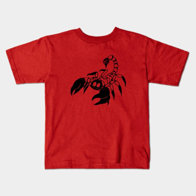 Syth the Scorpion Old School Cartoon Kids T-Shirt by KikoeART